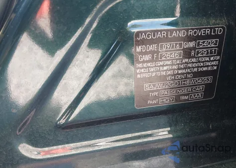 2017 Jaguar Xj Xjl Portfolio из США, поврежденный, VIN SAJWJ2GD1H8W04053